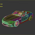 Gray Convertible Sports Car With Open Top Sleek Design And Black Wheels On Reflective Surface
