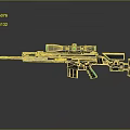 Modern Tactical Sniper Rifle in Green and Black with Scope and Sleek Design