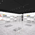 Modern Sportswear Store Interior Featuring Shelves Mannequins Sports Clothing And Shoe Displays