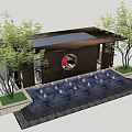 New Chinese style gallery 3d model