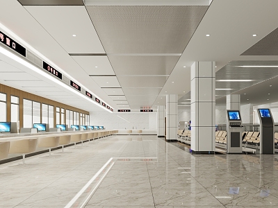 Modern Hall Service Hall 3d model