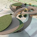 modern architecture earth-covered architecture visitor center cafe architecture special-shaped architecture streamline architecture 3d model