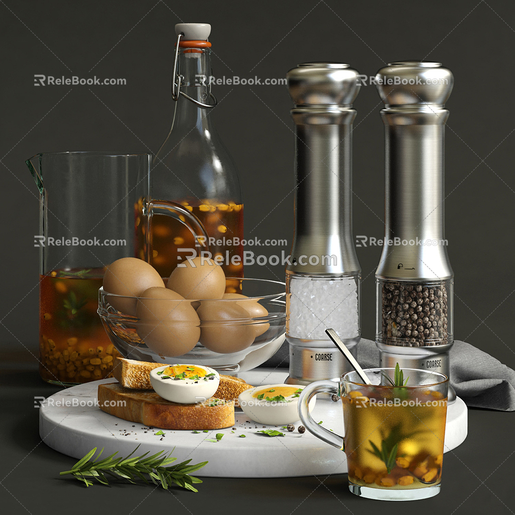 Breakfast Food Modern Breakfast 3d model