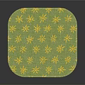 Green Decorative Ornament Set With Yellow Star Pattern And Silver Label Storage Box