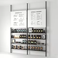 Retail Display Shelves With Artisanal Tea And Extreme Espresso Product Arrangement
