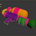 Colorful Plastic Toy Water Gun With Multicolored Design For Kids Playtime Activities