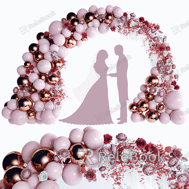 Modern Meichen Wedding Meichen Balloon Arch Combination model