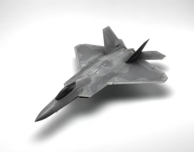 Modern Military Fighter Jet With Sleek Gray Body And Aerodynamic Design 3d model