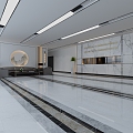 Company Lobby Company Front Desk 3d model