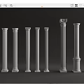 European Roman Column 3d model