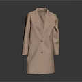 Pink Long Coat With Lapel Collar And Button Closure For Stylish Outfit