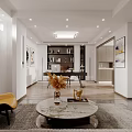 Cozy Entertainment Room With Exercise Bikes Sofa Accent Chair Coffee Table And Artwork