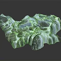 Wood and Stone Decorative Sculpture with Natural Waterfall Texture Design