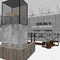 Modern Clothing Store Interior Design With Gray Concrete Walls Clothing Racks And Spacious Layout
