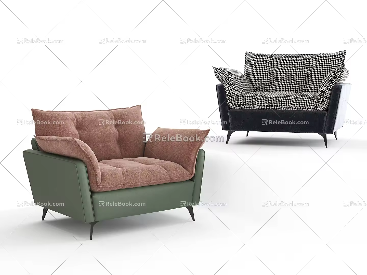 Single sofa 3d model
