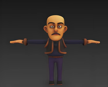 bald strong 3d model
