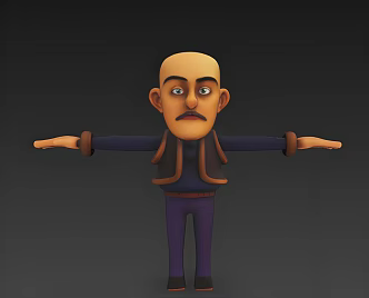 bald strong 3d model