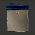 Blue And White Battery With Recycling Symbol And PD Label