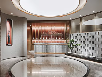 New Chinese Hall Hotel Hall 3d model