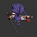 Modern Samurai Cartoon Samurai Anime Samurai Sergeant 3d model