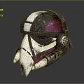 Tactical Battle Helmet With Black White Pink Colors And Distinctive Emblem Design