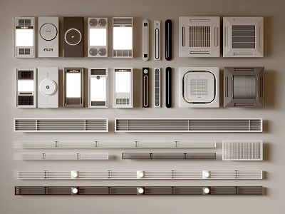 Air Conditioner Air Vents Various Designs And Styles For Modern Home Or Office Interiors 3d model