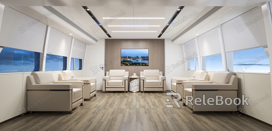 Modern Reception Room Yacht Meeting Room model