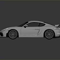 White Sleek Sports Car With Modern Aerodynamic Body Sporty Wheels And Rear Spoiler