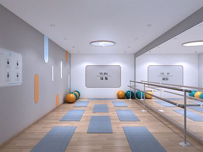 Modern Yoga Studio Yoga Classroom 3d model