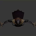 Female Batman Style 3D Character Model With Bat Helmet And Winged Arms