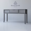 Modern Black Wooden Table From Dantone Home With Drawer And Metal Handles Minimalist Design