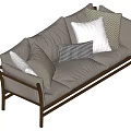 Middle-style multiplayer sofa 3d model