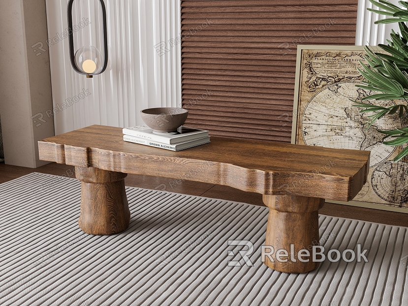 Wind solid wood bench model