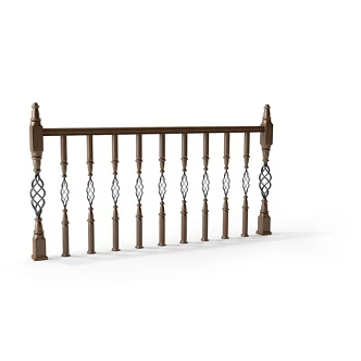 Outdoor component fence guardrail railing 3d model