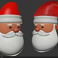 Festive Elderly Men With Red Santa Hats In Two Cheerful Portraits