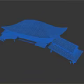 Traditional Architectural Roof Design With Layered Eaves Tile Covering Structural Model