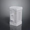White Household Storage Container With Handle And Vent Holes Design