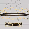 Modern Circular Chandelier With Glass Accents And Metal Frame LED Lighting