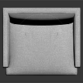 Modern Light Gray Armchair With Crossed Metal Legs And Upholstered Seat