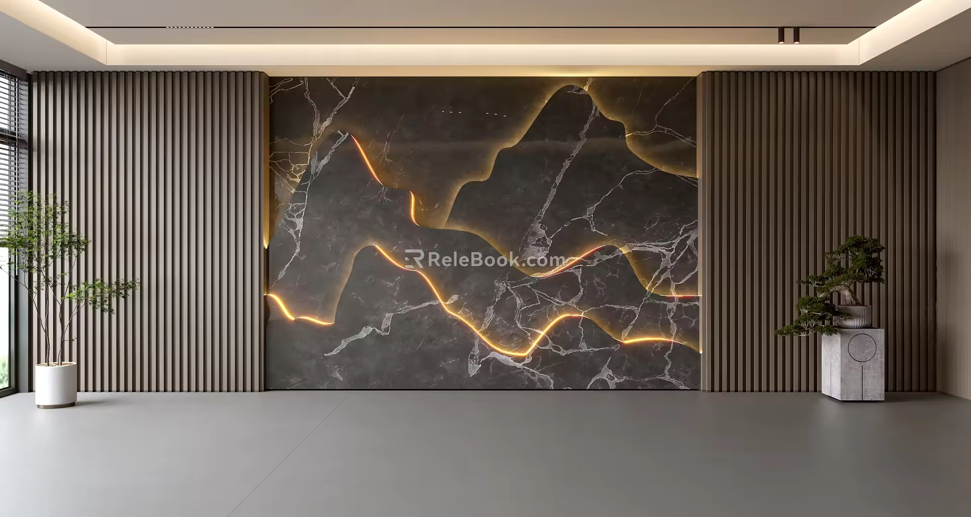 Modern Front Desk Background Wall Simple Background Wall Front Desk Reception Area Background Wall Company Front Desk Background Wall 3d model