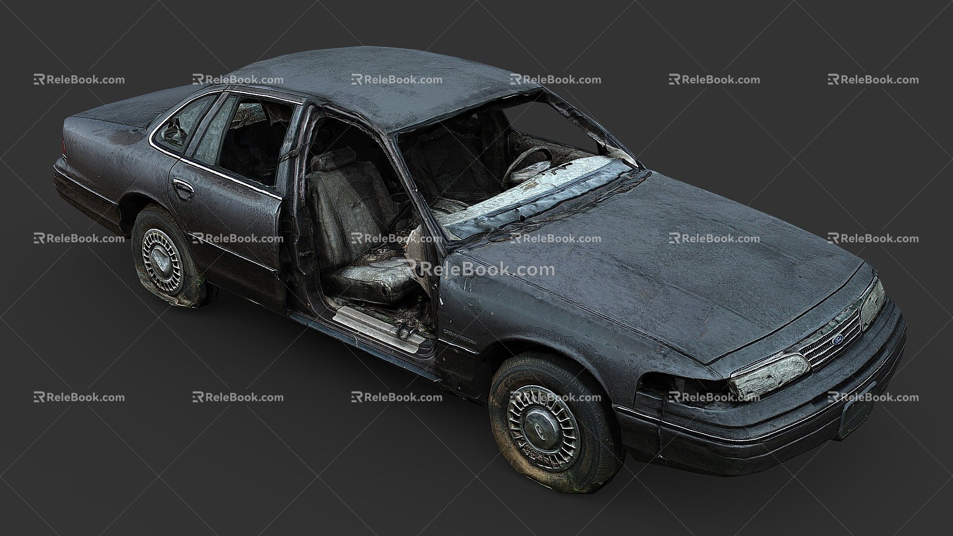 The 90's car. 3d model