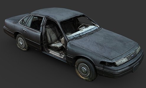 The 90's car. 3d model