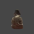 Mythical Sphinx Game and Movie Character With Human Head Lion Body and Hieroglyphic Base