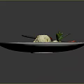 Delicious Chocolate Dessert With Vanilla Ice Cream Fresh Strawberries And Mint Leaf