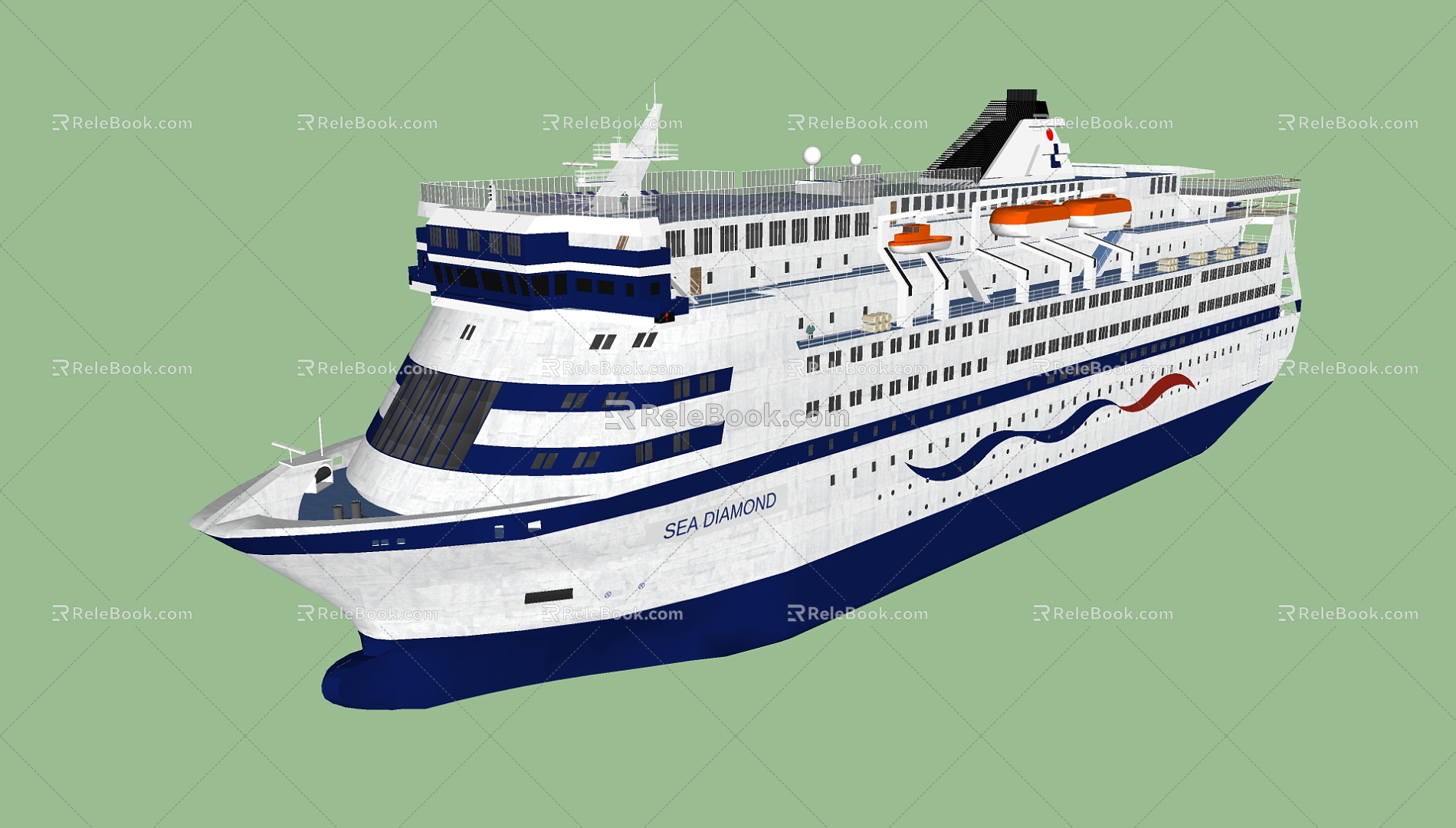 Cruise ship 3d model