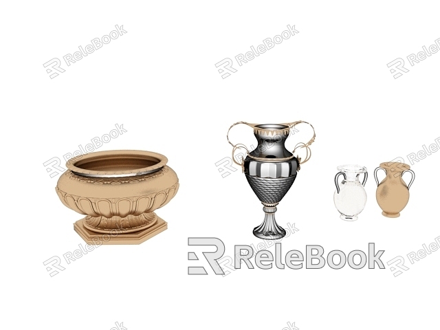 Material ornaments European jewelry elements vase model