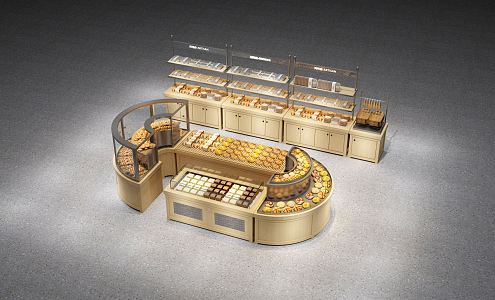 Modern Display Cabinet Bread Display Cabinet 3d model