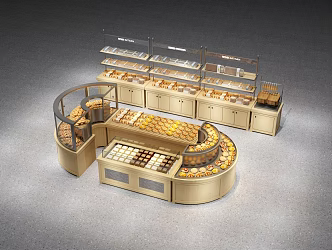 Modern Display Cabinet Bread Display Cabinet 3d model
