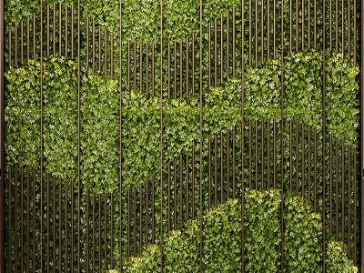 Green plant background wall plant wall 3d model