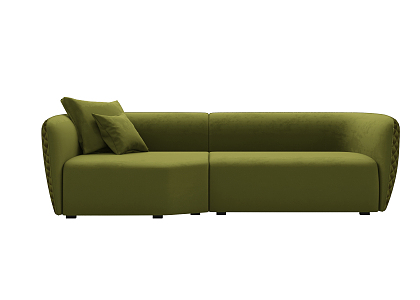 Modern double sofa multiplayer sofa 3d model